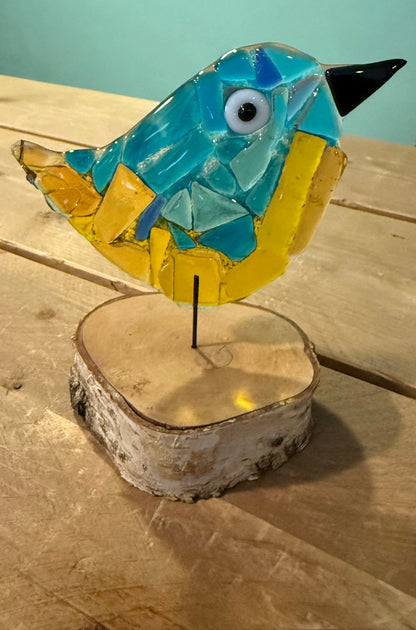 Handmade Glass Fusion bird